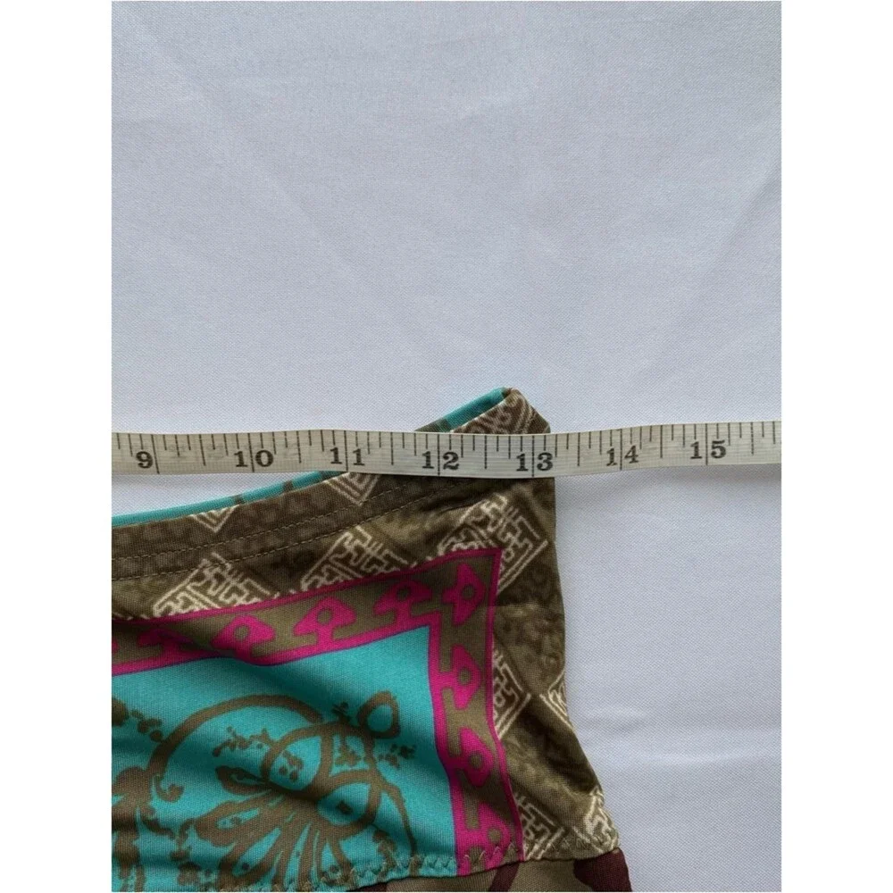 Y2K Chacok Multicolored Ornamental Print Boho Artsy Midi Skirt Size 1/ Small